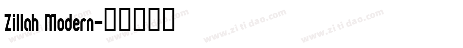 Zillah Modern字体转换